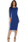 Boatneck Side Slit Dress