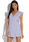 Button Wrap Linen Dress