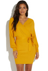 Wrap Front Sweater Dress