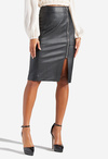 Quilted Faux Leather Pencil Skirt