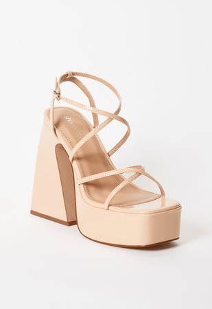 Haisley Platform Heeled Sandal In New Nude Get Great Deals At Shoedazzle