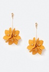Xyla Color Coated Petals Flowers Drop Earrings
