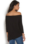Slouchy 3/4 Sleeve Off Shoulder Top