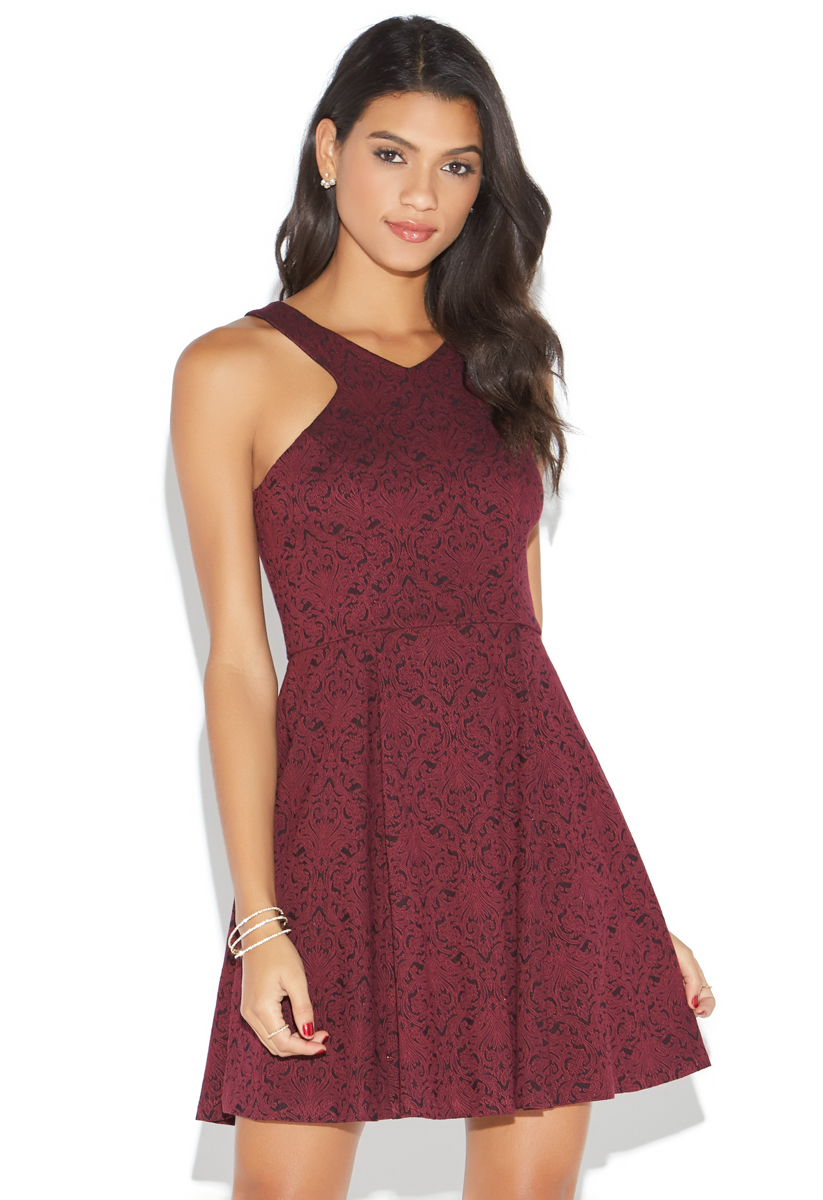 Jacquard skater outlet dress