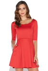 Scallop Fit & Flare Dress