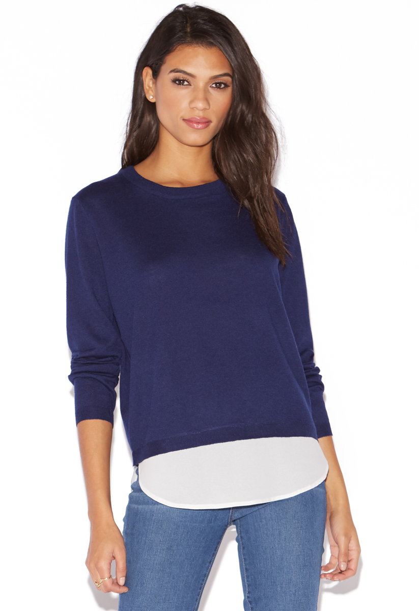 Layered pullover online sweater