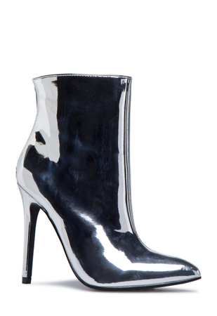 Breanne Bootie in Silver - Get great deals at ShoeDazzle