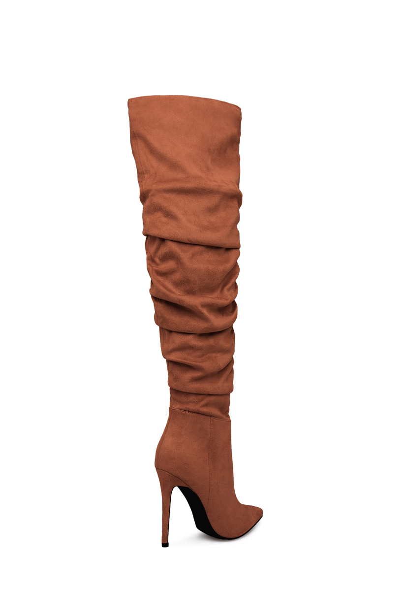 Nadine ruched 2025 stiletto boot