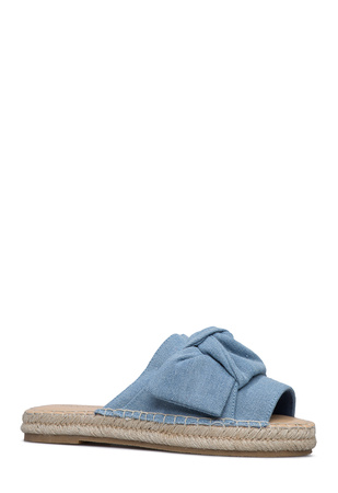 Leandra Espadrille Flat in Denim - Get great deals at ShoeDazzle