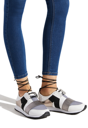 Priya faux cheap leather sneaker