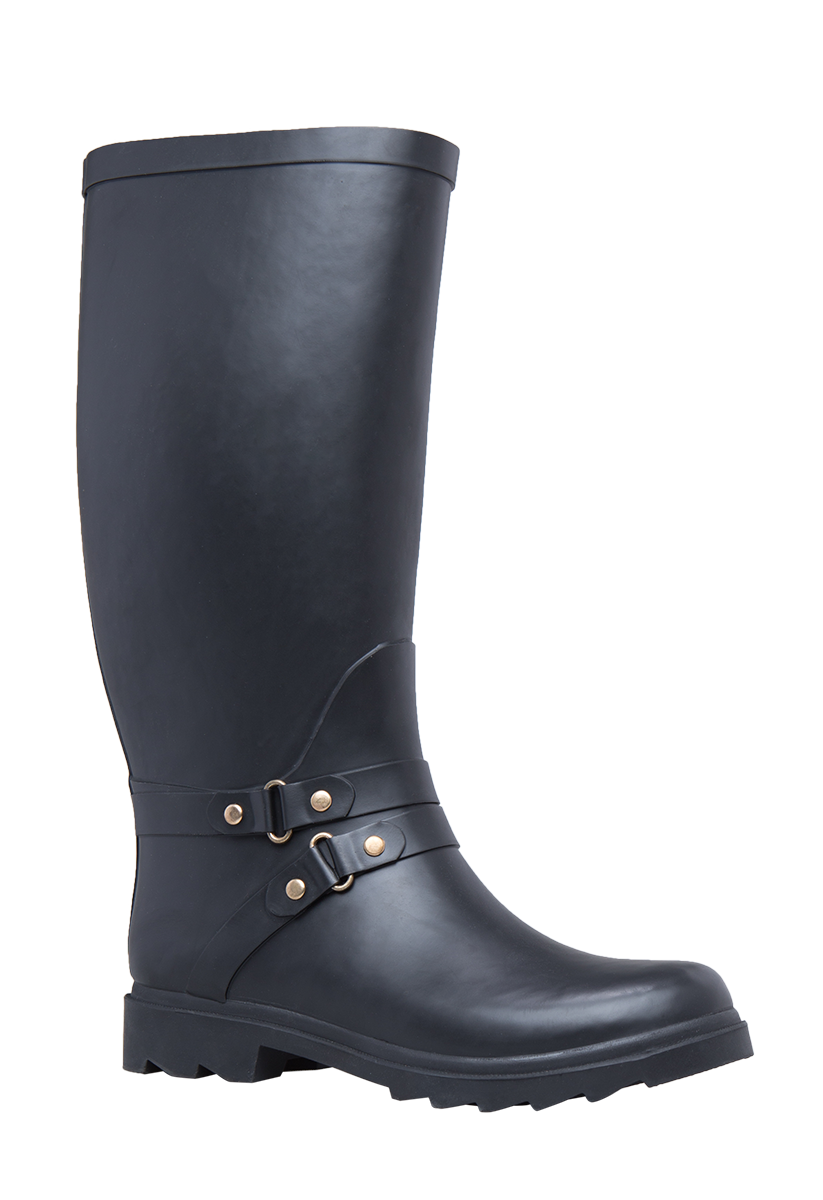 Agata Rain Boot in Black - Get great deals at ShoeDazzle