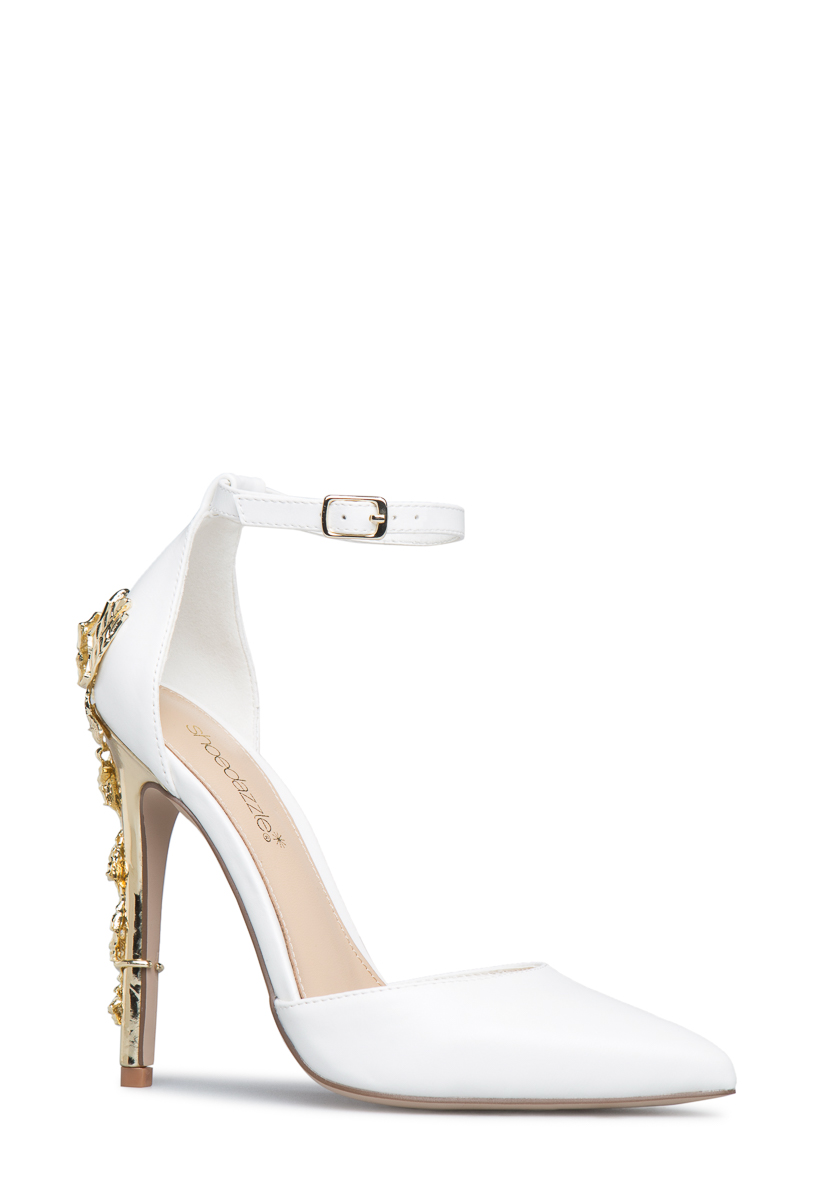 Jules metallic heel on sale pump