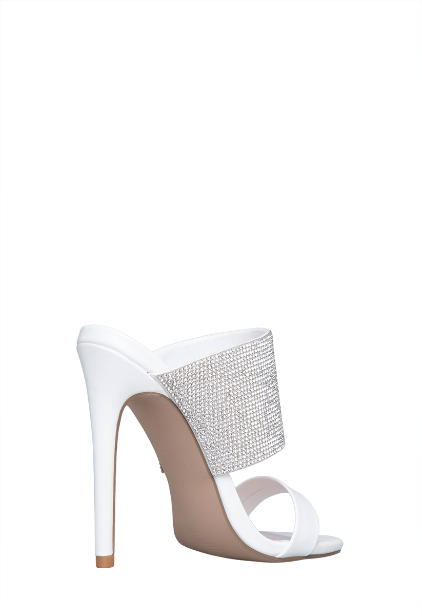 Dollas Double Strap Mule in White Combo - Get great deals at ShoeDazzle
