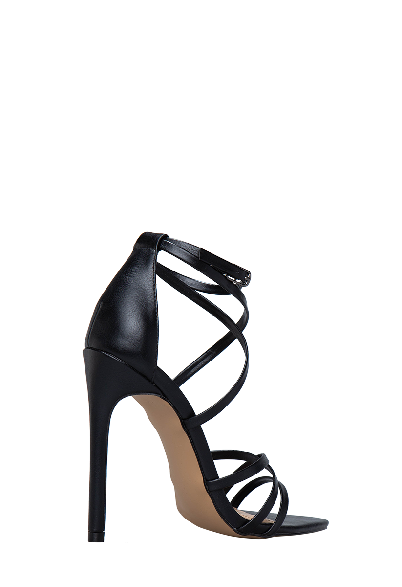Grace Strappy Stiletto Heel in Black - Get great deals at ShoeDazzle