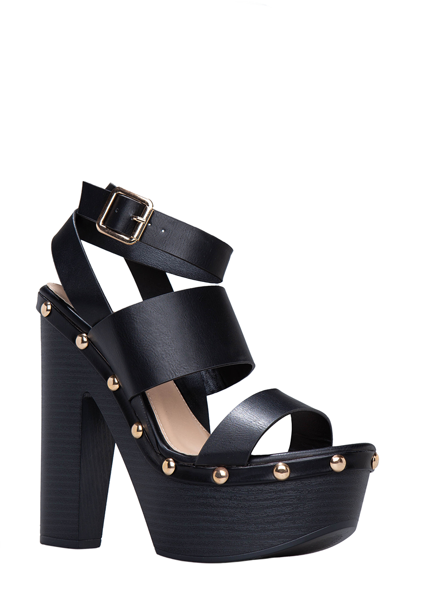 Francisca Chunky Platform Heel in Black - Get great deals at ShoeDazzle