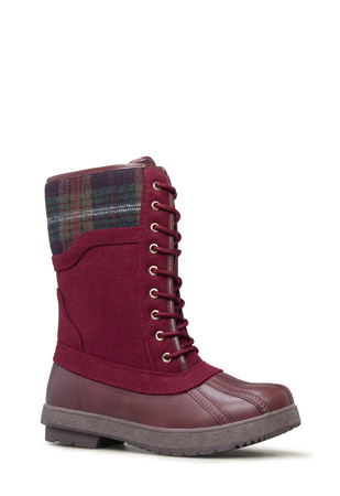 Anaelle flannel sale flat boot