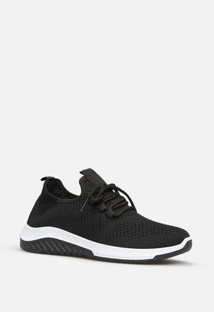 Isabella Knit Mesh Sneaker in Black - Get great deals at ShoeDazzle