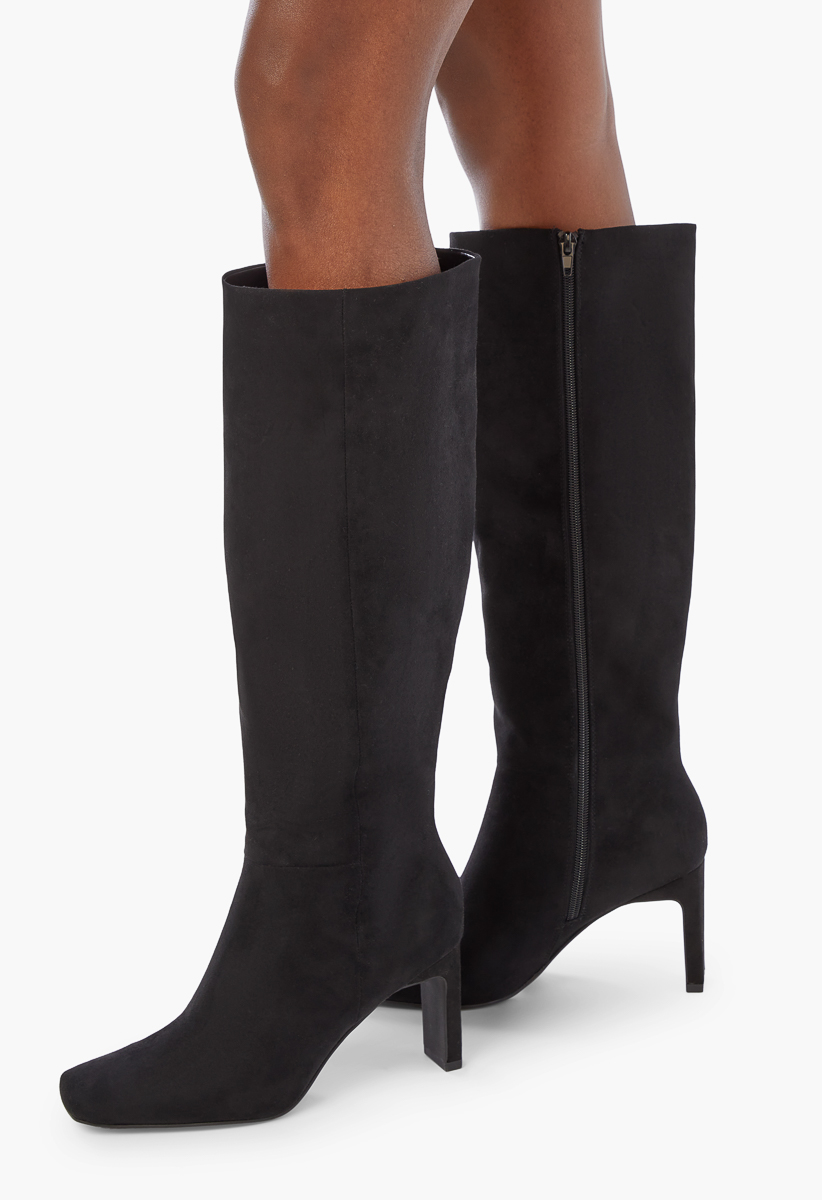 Evelyn Heeled Boot in Black Get great deals at ShoeDazzle