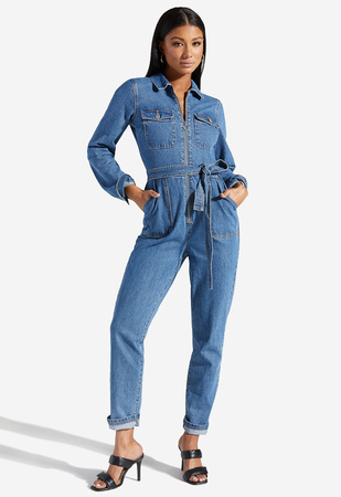 Denim Jumpsuit in Medium Wash - Get great deals at ShoeDazzle