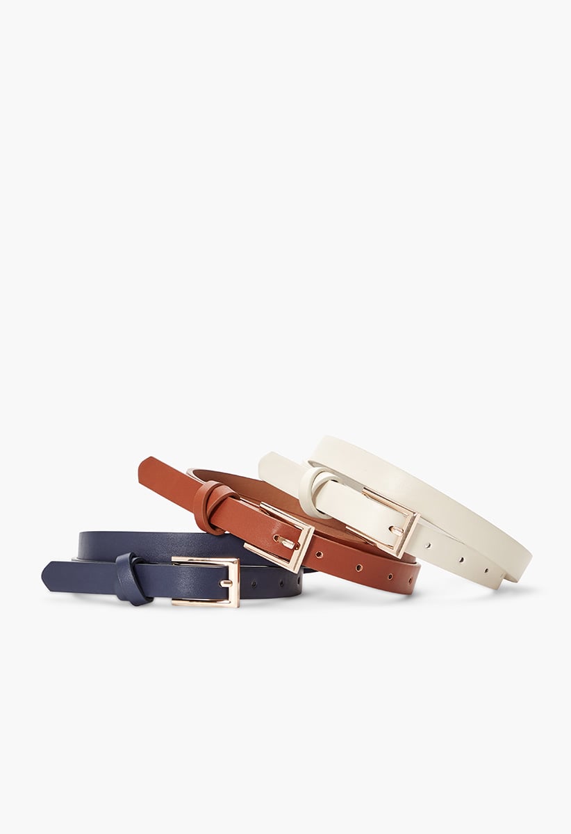 Leather crisscross best sale skinny belt