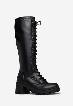 Balan Lug Sole Boot in Black - Get great deals at ShoeDazzle