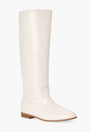 Hollye Flat Boot in Bone - Get great deals at ShoeDazzle