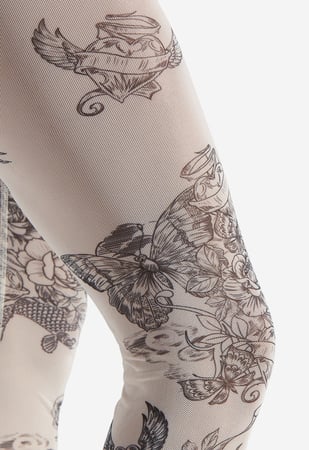 Sandylew Mesh Tattoo Leggings