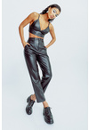 Quilted Faux Leather Balloon Pants