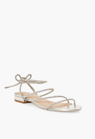 Angela Wrap Flat Sandal in Silver/vapor Blue - Get great deals at ...