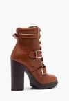 Analisa Block Heel Bootie in Whiskey - Get great deals at ShoeDazzle