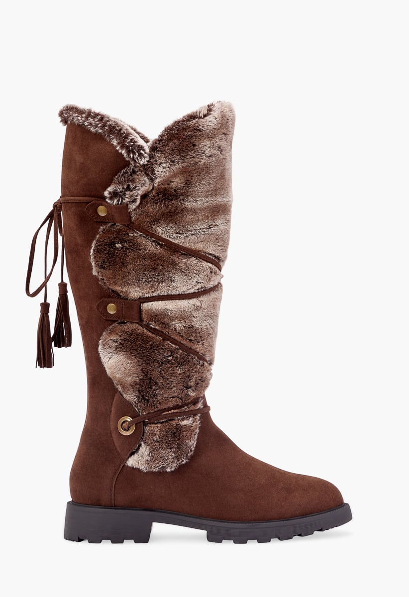 Russell and bromley highlander faux deals fur boots