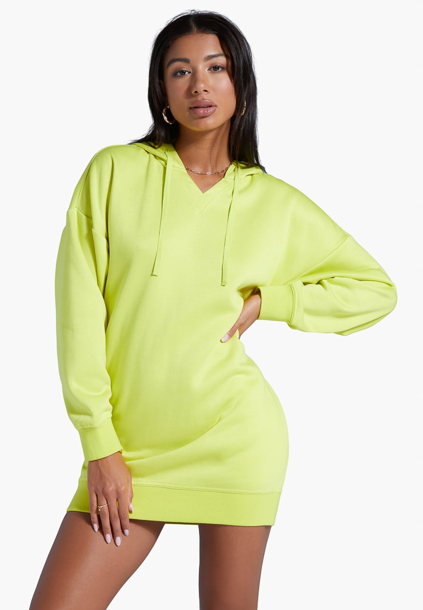 Neon best sale sweatshirt dress