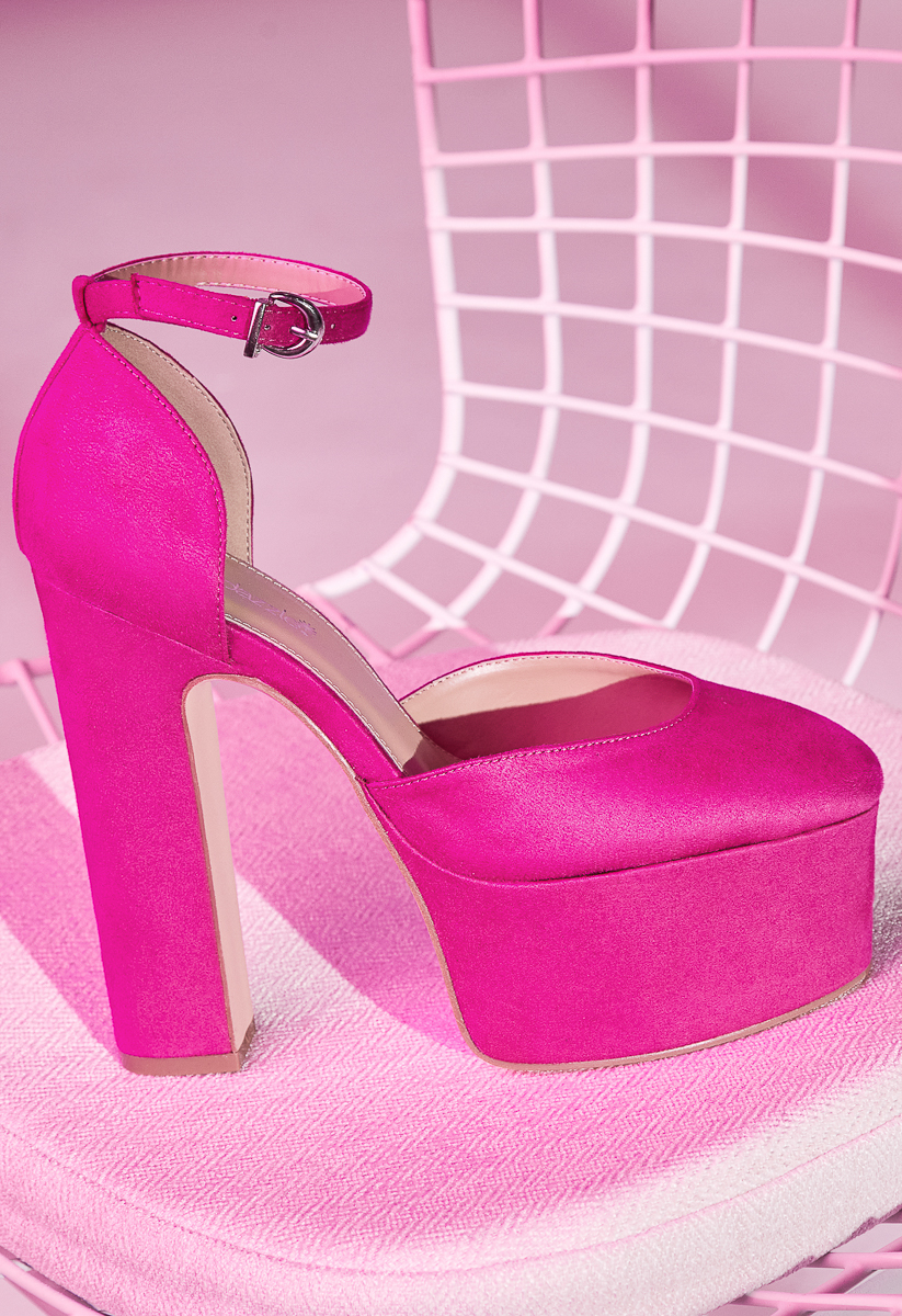 Shoe Dazzle, Shoes, Hot Pink Wedges