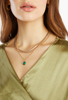 Nola Malachite Semi Precious Layered Necklace
