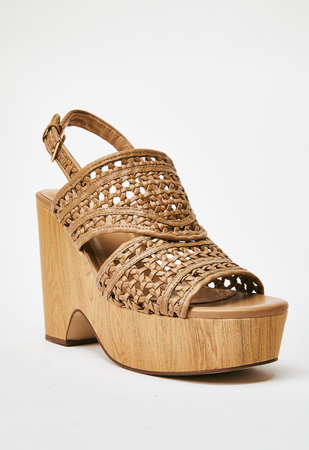 Buy Tan Heeled Sandals for Women by Clog London Online | Ajio.com