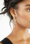 Kallie Rhinestone Snake Drop Earrings