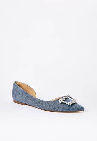 Coralin Pointed Toe Flat in Chambray - Get great deals at ShoeDazzle