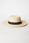 Two-Tone Boater Hat