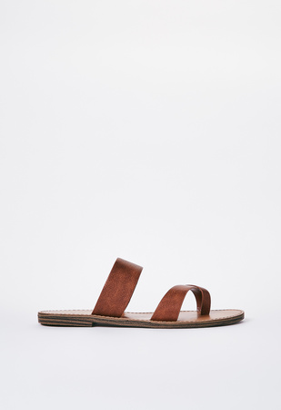 Cloey Slide Sandal in Whiskey - Get great deals at ShoeDazzle