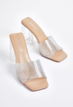 Shoedazzle clear heels online