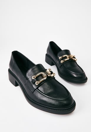 Camille Slip-On Loafer in Black Caviar - Get great deals at ShoeDazzle