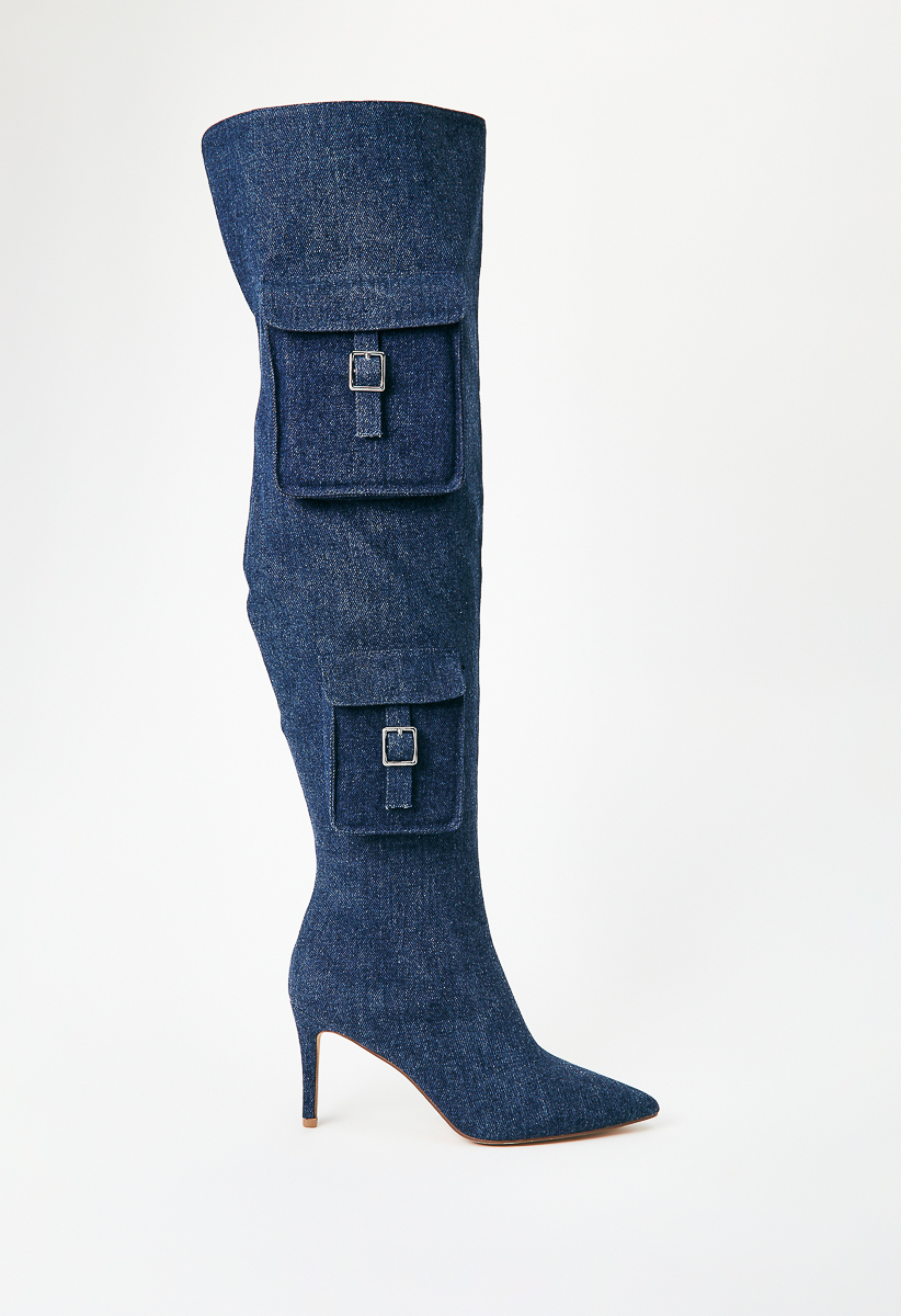 Shoedazzle store denim boots