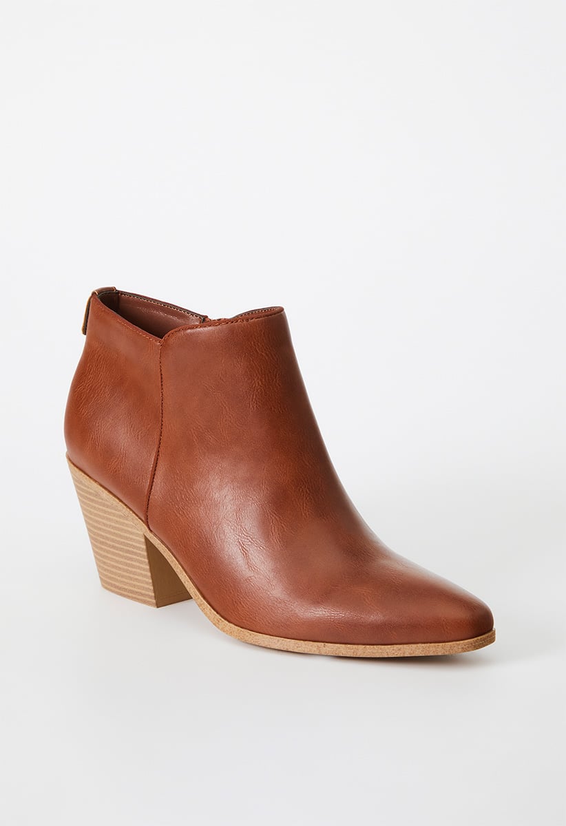 Heeled brown outlet booties