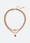 Arianna Semi Precious Drop Layered Necklace