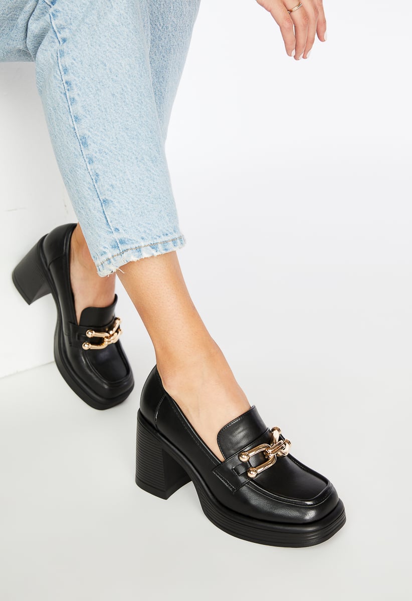 Block heel 2025 loafer pumps