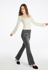 Flare Sleeve Square Neck Sweater