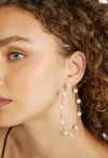 Alaia Spaced Pearl Hoop Earring
