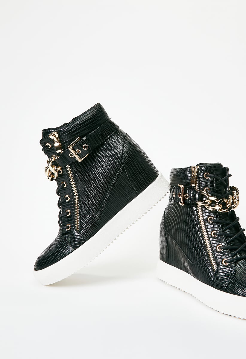 Amazon.com: ZBYY Women's Wedge Sneakers Fashion Side Zipper Hidden Heel  Platform Wedge Booties Casual Slip On Shoes : Clothing, Shoes & Jewelry
