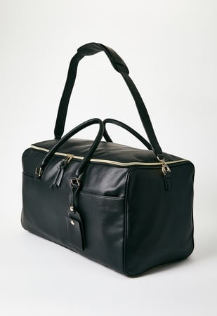 Multi Compartment Weekender Bag in Linen/black - Get great deals at  ShoeDazzle