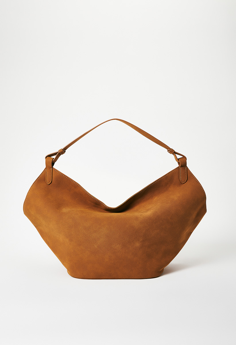 Brown Leather Slouchy Hobo Bag